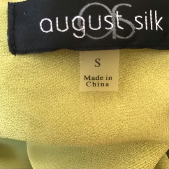 AUGUST SILK | Green High Low Sleeveless Top With Silky See-Through Back Size S - Picture 10 of 11